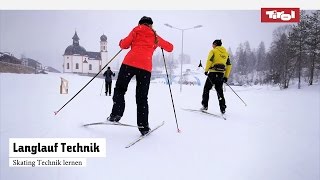 Langlauf Technik – Langlauf Skating lernen [upl. by Yahc202]