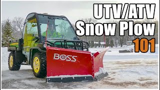 How to Snowplow with an ATV  Snow Plowing 101 [upl. by Egroej]