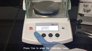 OHAUS PR Series  How to perform Span Calibration EN [upl. by Caffrey]