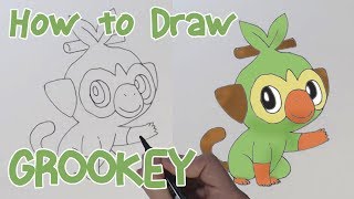 How to Draw Grookey  Drawing Pokemon [upl. by Seth]