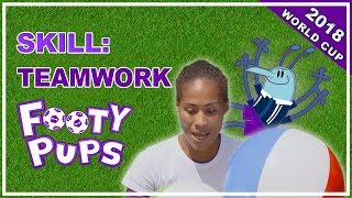 Footy Pups  SKILL Teamwork  Football for Kids [upl. by Celinda]