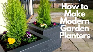 How to Make Modern Garden Planters [upl. by Celisse]