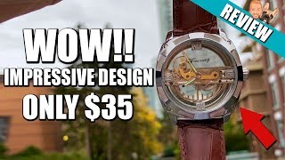 INSANE amp AUTOMATIC  Forsining 35 SeeThrough Watch Review [upl. by Seabrook]