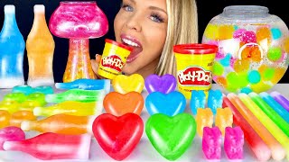 ASMR NIKLNIP WAX BOTTLE HOMEMADE WAX HEART JELLY WAX BEAR FISHBOWL BUBBLE TEA MUKBANG 먹방 [upl. by Phares659]