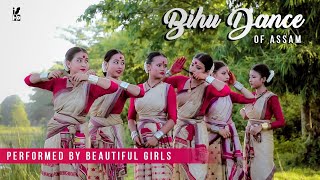 Bihu Dance of Assam Performed by Beautiful Girls  Assamese Bihu Song  ISHO [upl. by Velick911]