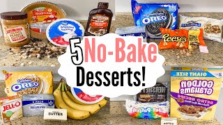 5 NOBAKE DESSERTS  The EASIEST Tasty Summer Recipes  Julia Pacheco [upl. by Anyad]