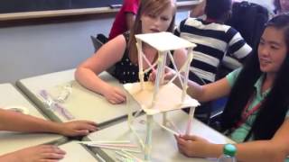 Students build test earthquakeproof buildings [upl. by Okuy]