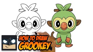 How To Draw Grookey  Pokemon Sword and Shield [upl. by Mairhpe523]