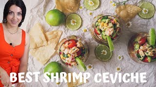 BEST Mexican Shrimp Ceviche Recipe [upl. by Niknar]