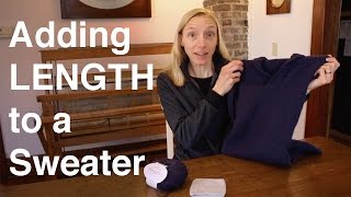 Adding Length to a Knitted Sweater [upl. by Lav]