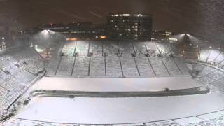 Kinnick Stadium Snow Removal TimeLapse [upl. by Haseefan]