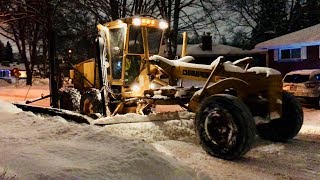 Snow Removal Grader Plowing Streets [upl. by Aloek]