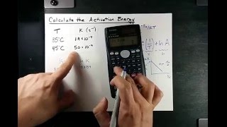 Calculate Activation Energy from Rate Constants and Temperatures Slope [upl. by Notrom]