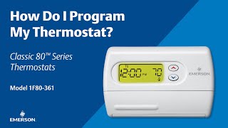 Classic 80 Series  1F80361  How Do I Program My Thermostat [upl. by Otineb991]