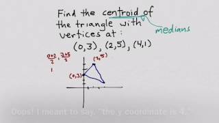 Finding Centroid Coordinates [upl. by Loyce]