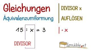 Gleichungen  Divisor x auflösen durch Umformung [upl. by Eniamrehc]