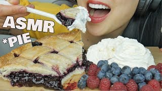 ASMR Blueberry PIE EATING SOUNDS NO TALKING  SASASMR [upl. by Husha]