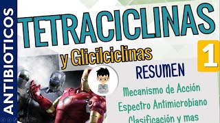 TETRACICLINAS GLICILCICLINAS Resumen Mecanismos de Accion Espectro antimicrobiano Clasificación [upl. by Anitrebla]