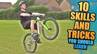 10 MOUNTAIN BIKE SKILLS AND TRICKS YOU SHOULD LEARN [upl. by Akemej]