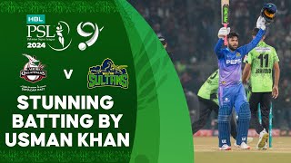 Stunning Batting By Usman Khan  Lahore Qalandars vs Multan Sultans  Match 14  HBL PSL 9  M1Z2U [upl. by Fermin]