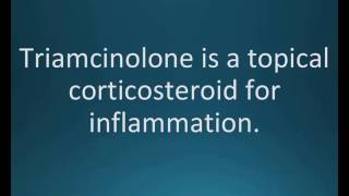 How to pronounce triamcinolone Kenalog Memorizing Pharmacology Flashcard [upl. by Nahraf]