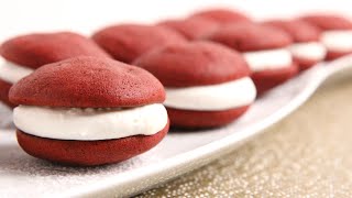 Red Velvet Whoopie Pies with Marshmallow Filling  Episode 1033 [upl. by Ralina312]