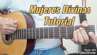 Cómo tocar Mujeres Divinas Vicente Fernández en Guitarra Fácil Tutorial [upl. by Aihsad]