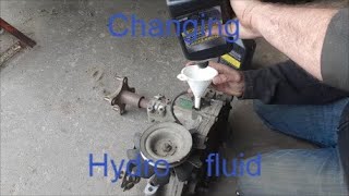 Changing Hydro Fluid on Zero Turn Mower DIY [upl. by Nilac]