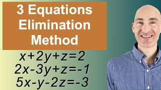 Solving Systems of 3 Equations Elimination [upl. by Stedmann832]