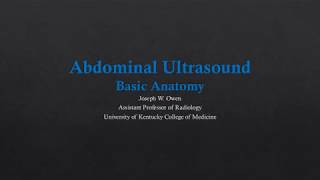 Abdominal US  Basic Anatomy [upl. by Hershell]