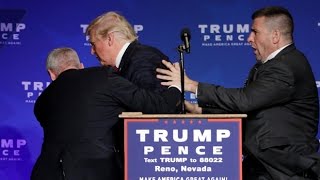 Donald Trump rushed off stage during rally in Nevada [upl. by Otreblig]