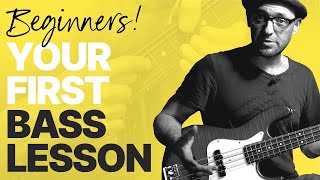 Beginner Bass Lesson Your Very First Steps [upl. by Loni225]