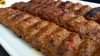 TURKISH ADANA KEBAB RECIPE  TURKISH KEBAB WITHOUT GRILL  by Aqsas Cuisine [upl. by Valdemar]