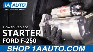 How to Replace Starter 1116 Ford F250 [upl. by Medrek]