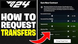 How to Request Transfer PlayerManager Career Mode EA FC 24 [upl. by Laeahcim]