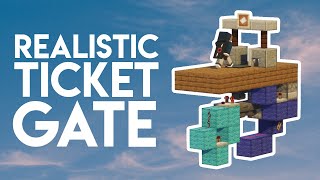 Realistic Turnstile  Toll Gate  Keycard Door 🎫  Minecraft Java amp Bedrock 1214 Redstone Tutorial [upl. by Auahsoj682]