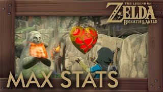 Zelda Breath of the Wild  All Hearts amp Max Stamina All Spirit Orbs Collected [upl. by Emoryt]