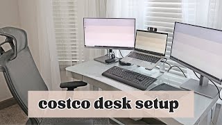 Costco Tresanti SIT STAND Adjustable Height Desk Setup  Working From Home [upl. by Nnagem596]