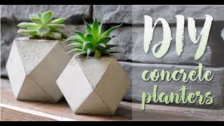 DIY Concrete Planters [upl. by Nellac]