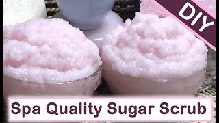 DIY Sugar Scrub for Body amp Face  Spa Quality Exfoliating Coconut Body Scrub [upl. by Thebazile845]