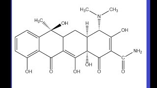 109 Quantos carbonos assimétricos a tetraciclina possui [upl. by Ielak]