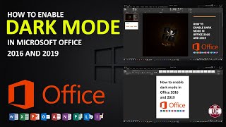 How to enable dark mode in Microsoft Office 2016 and 2019 [upl. by Franz538]