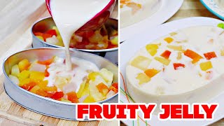 FRUITY JELLY  VERY SIMPLE AND EASY JELLY DESSERT [upl. by Edmunda]