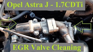 Opel Astra J  17CDTi  EGR Valve Cleaning [upl. by Anale878]