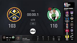 Denver Nuggets  Boston Celtics  NBA on ABC Live Scoreboard [upl. by Etessil36]