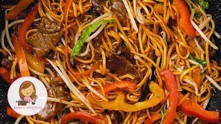 Beef Steak Chow Mein  Beef StirFry Noodle [upl. by Ninehc]