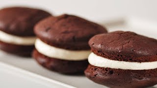 Whoopie Pies Recipe amp Video  Joyofbakingcom [upl. by Orv]