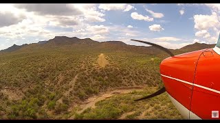 Challenging Arizona Airstrips  Landing Red Creek Airstrip Cessna 150 [upl. by Carin]