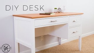 DIY Desk with Drawers  How to Make [upl. by Lashonde]