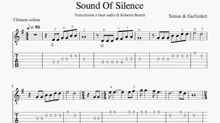 Sound of silence  TAB partition et piste daccompagnement [upl. by Sseb]